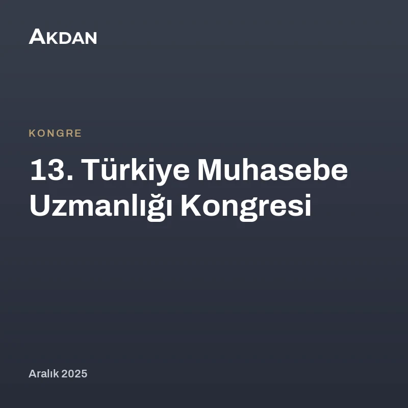 At the 13th Turkish Accounting Expertise Congress