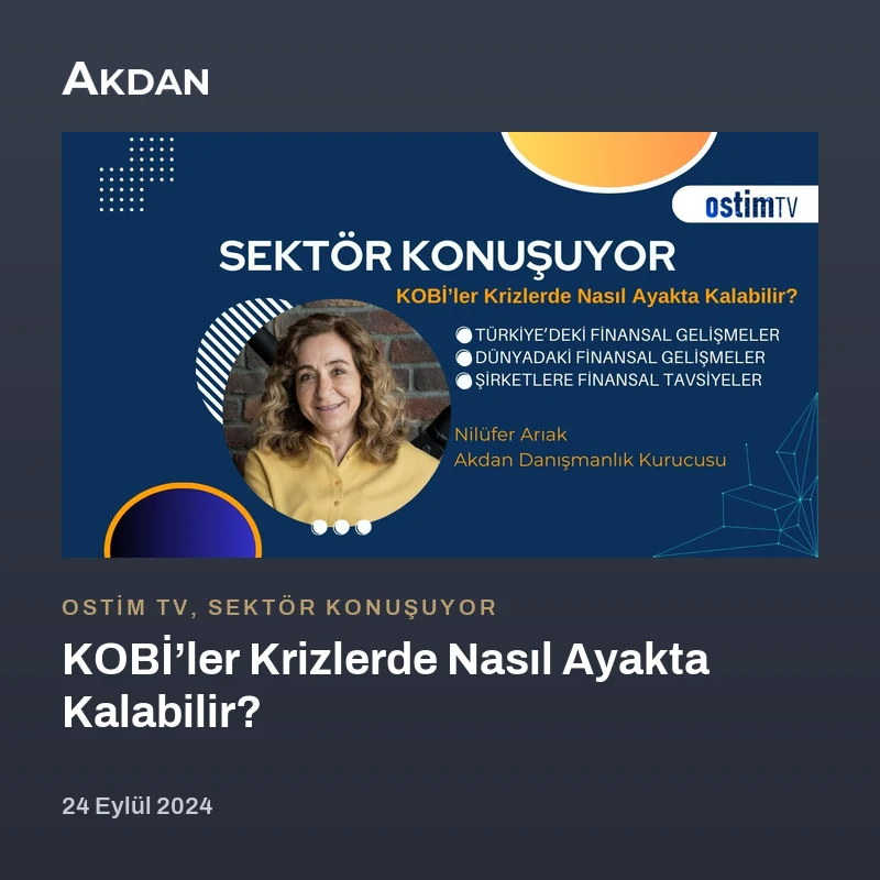 Nilüfer Arıak on OSTİM TV: How Can SMEs Survive a Crisis?